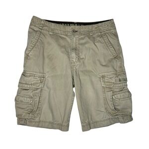 Vtg. Union Bay Cargo Shorts Mens 32 Thrashed Tan Utility Skate Y2K 90s Grunge